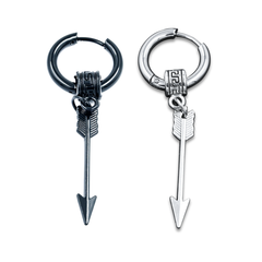 Arrowhead Dangle Hoop Earrings for Guys and Men