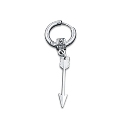 Arrowhead Dangle Hoop Earrings for Guys and Men