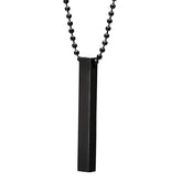 Black Cuboid Mens Pendent