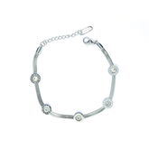 Curved Roman Numeral Steel Bracelet