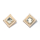 White Gemstone Tops with Pearls & Crystals