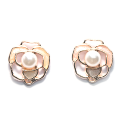 Rose Gold Rose Top with White Pearl