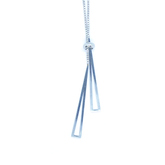 Sleek Silver Triangle Pendant Necklace