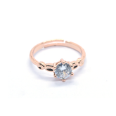 Double-Oval Gemstone Rose Gold Ring