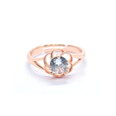 Rose Gold Flower-Shaped Accents Ring