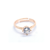 V-Shaped Gemstone Rose Gold Ring