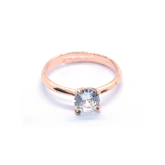 Rose Gold Round Gemstone Ring
