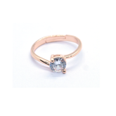 Circular Gemstone Rose Gold Ring