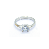 Gleaming V-Shaped Imitation Silver Ring