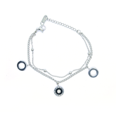 Dual Chain Roman Numeral Steel Bracelet