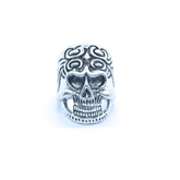 Men's Silver Plated Tough Skull Ring