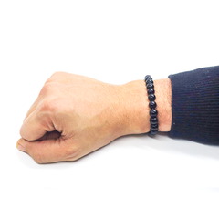 Plain Black Lava Stone Bracelet