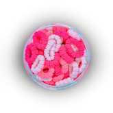 Pink Hair Bands Box 100 Pieces - Dark, Light, and Baby Shades