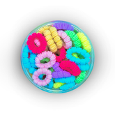 Vibrant 100 Multi-Colour Hair Bands Box