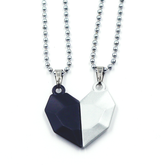 Monochrome Couple Heart Pendant