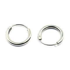 Unisex Round Silver Earrings for Men and Women Both