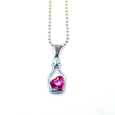 Heart-Shaped Bottle Pendant