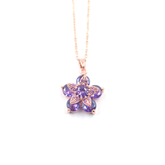 Lavender Star Flower Pendant