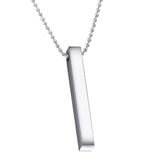 White Cuboid Mens Pendent