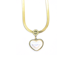 Heart-shaped Pendant with Golden Chain