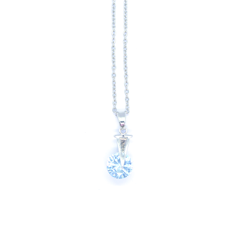 Pendant with White Gem & A Triangle
