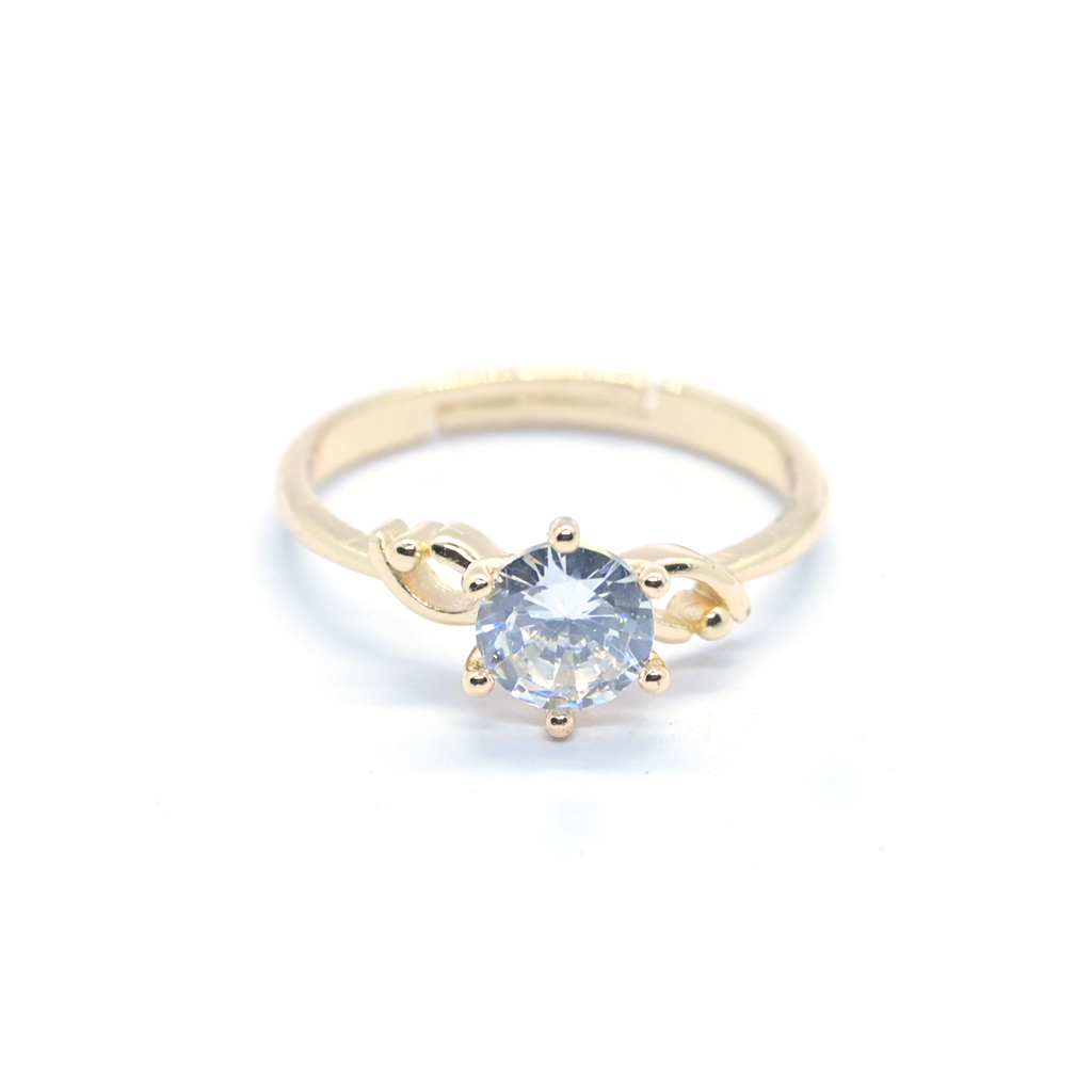 Ring with Delicate Ovals Gold-Plated