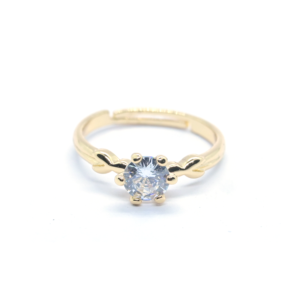 Gold-Plated Ring with Double Oval Design