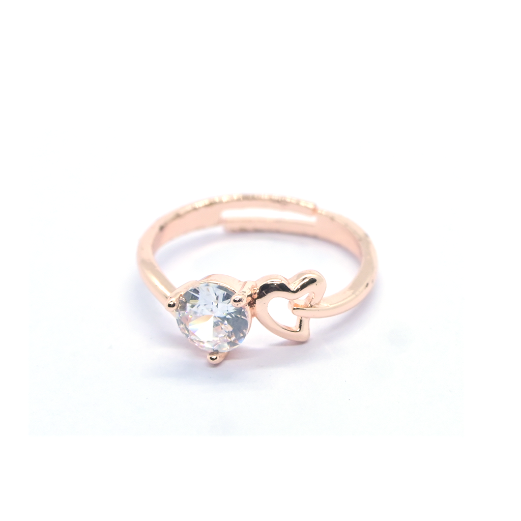 Heart Design Ring Rose Gold plated
