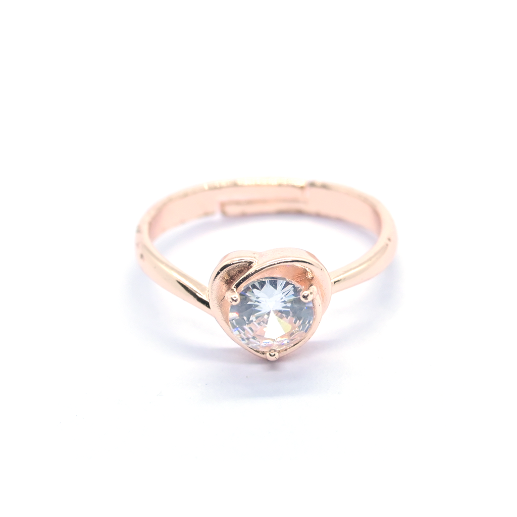 Heart Gemstone Rose Gold Ring