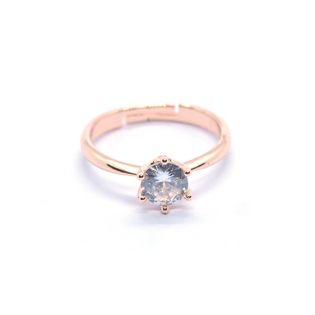 Rose Gold Circular Gemstone Ring