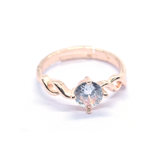 Moulded Shapes Rose Gold Ring Plated