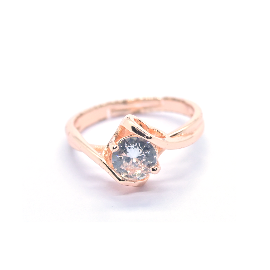 Plated Heart Design Rose Gold Ring