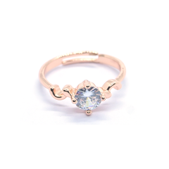 Rose Gold-Plated S-Shaped Design Ring