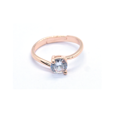 Circular Gemstone Rose Gold Ring
