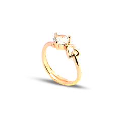Heart Design Ring Rose Gold plated