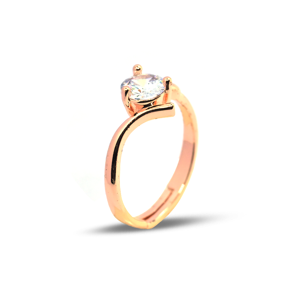 Rose Gold-Plated Twisted design Ring