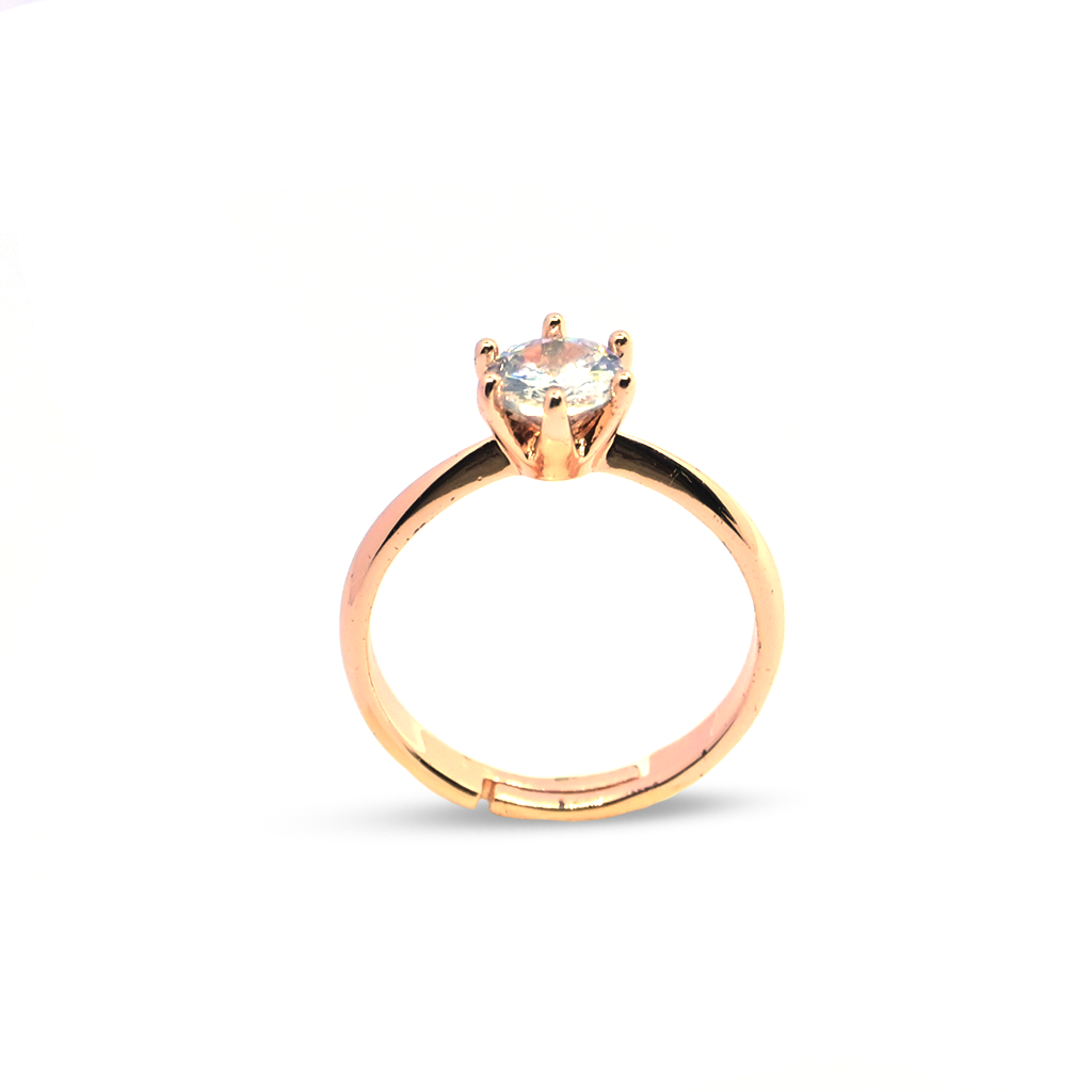 Rose Gold Circular Gemstone Ring
