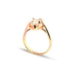 Plated Heart Design Rose Gold Ring