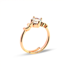 Rose Gold-Plated S-Shaped Design Ring