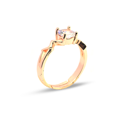 Sharp S Shapes Rose Gold Ring