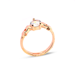 Star Design Ring Rose Gold Plated