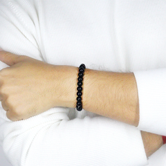 Plain Black Lava Stone Bracelet