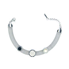 Stainless Steel Circle Trio Bracelet